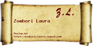 Zombori Laura névjegykártya
